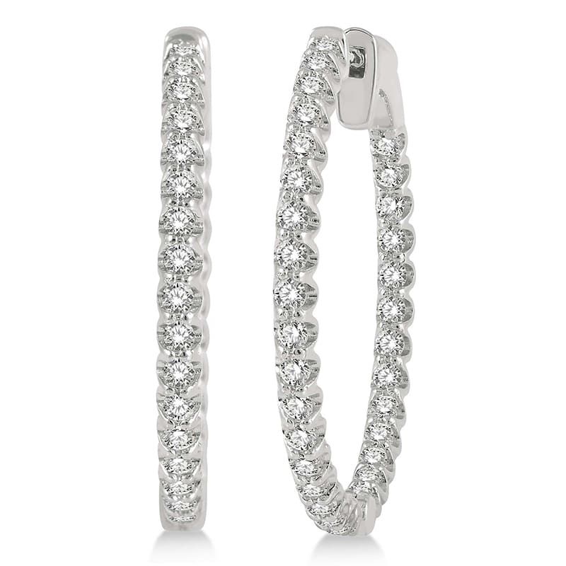 Diamond Hoop Earrings